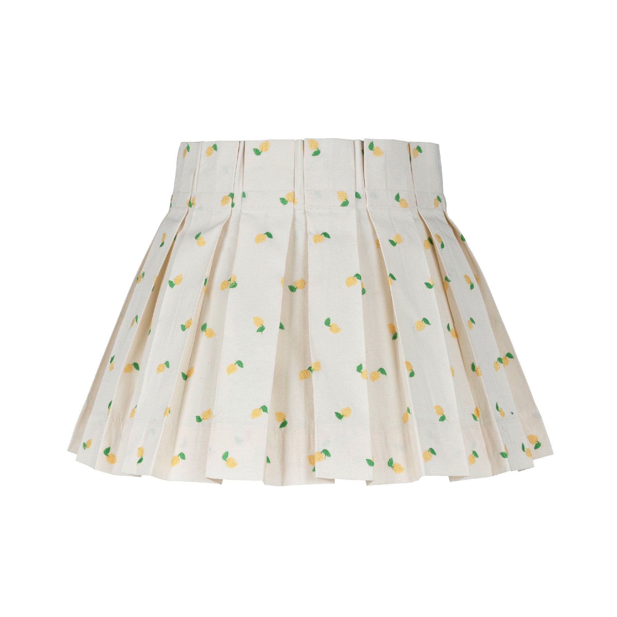 Embroidered Lemon Box Pleat Lampshade - Alice Palmer & Co