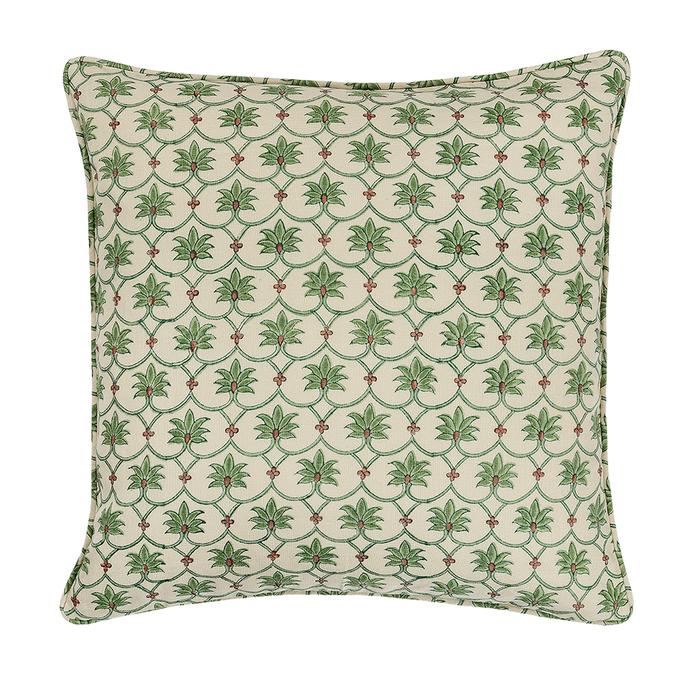 Grasshopper Palm Grove Square Cushion