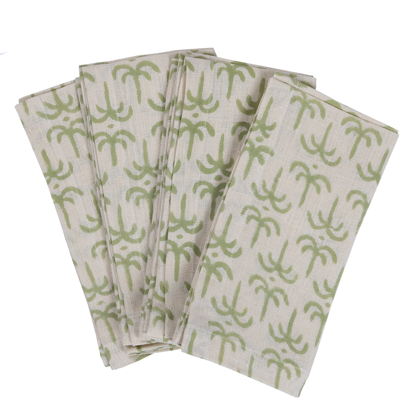 Green Callaloo Linen Classic Napkins - Set of 4