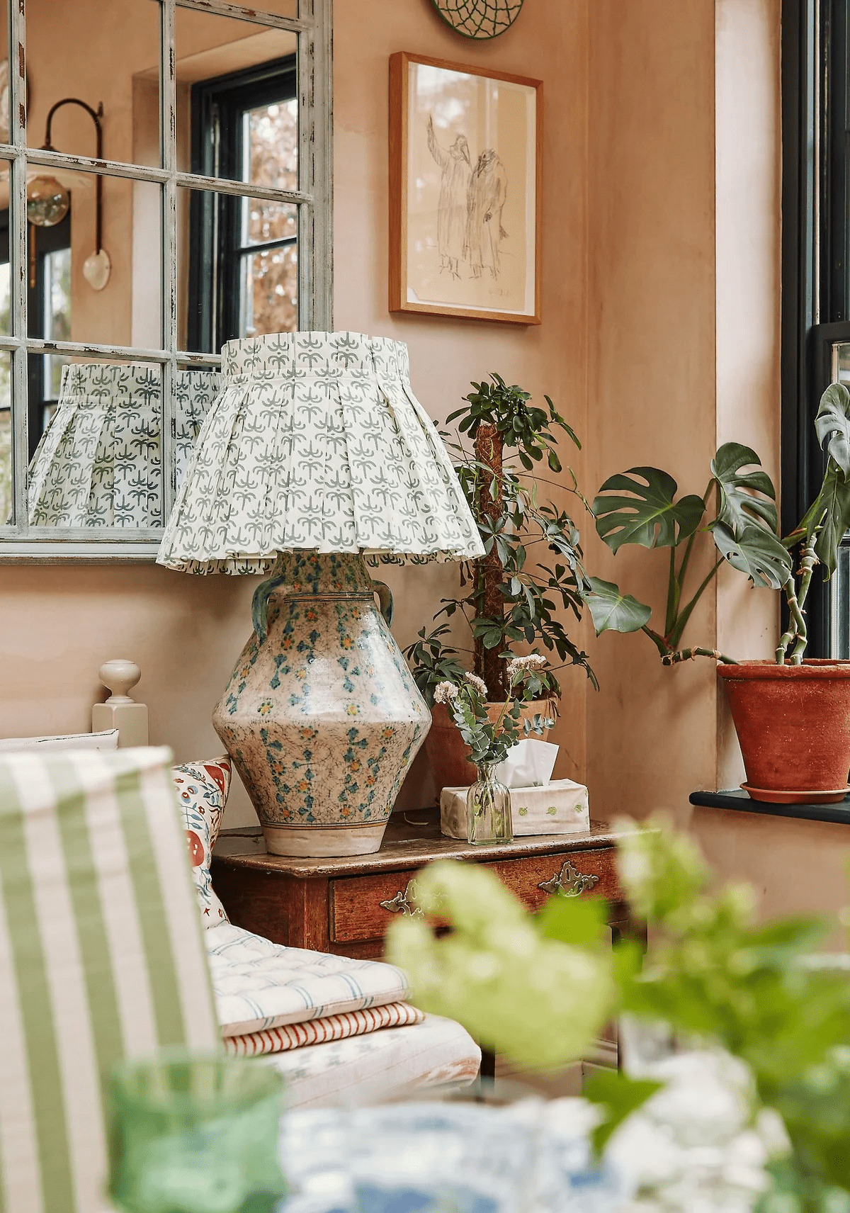 Callaloo Cotton Box Pleat Lampshades