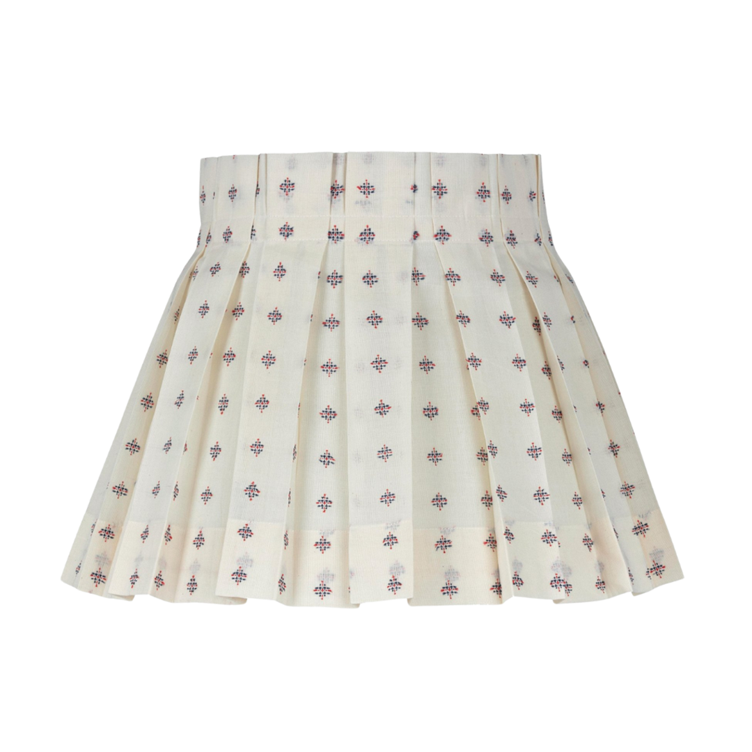 Embroidered La Cruz Cotton Structured Box Pleat Lampshade