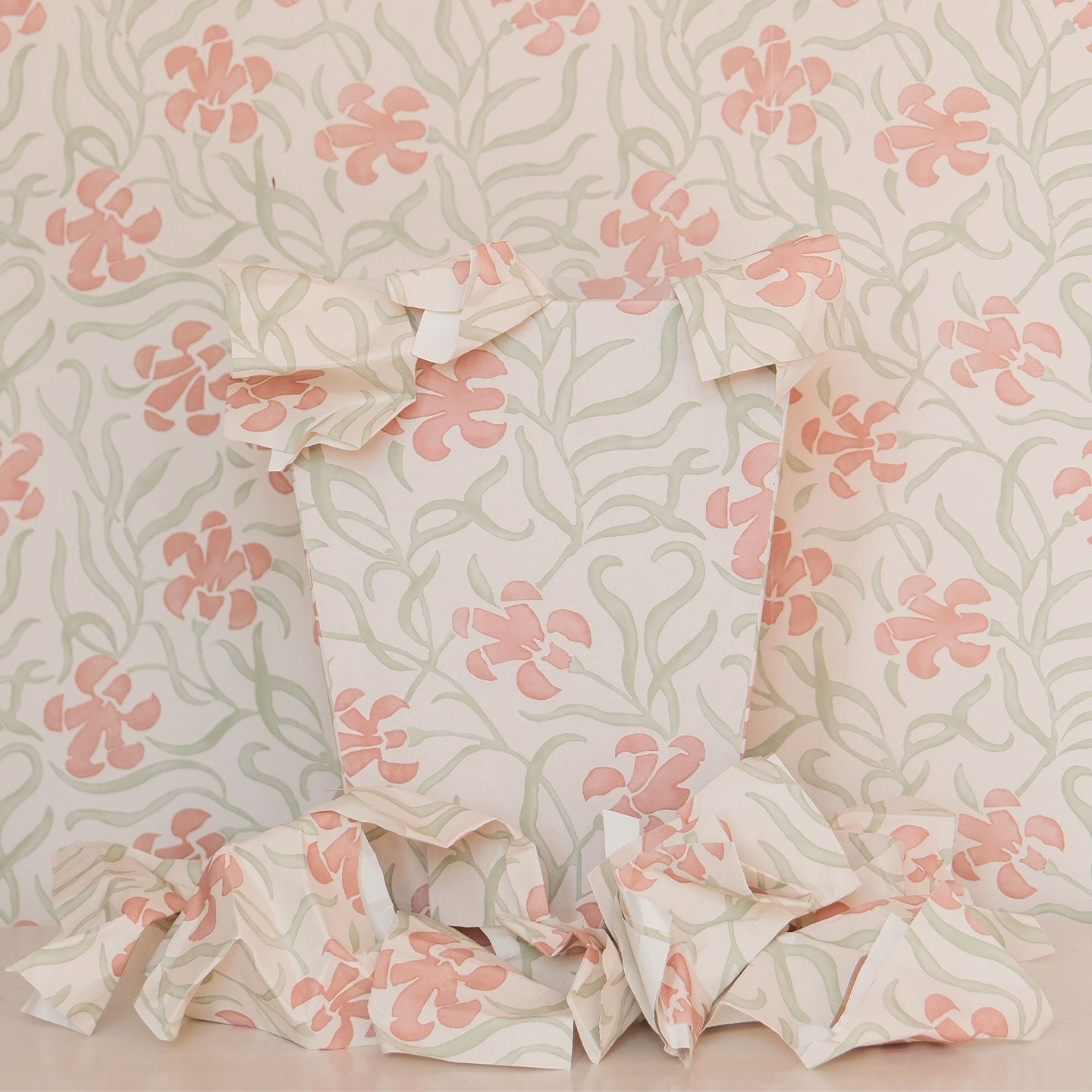 Okra Terracotta Palm Waste Paper Bin