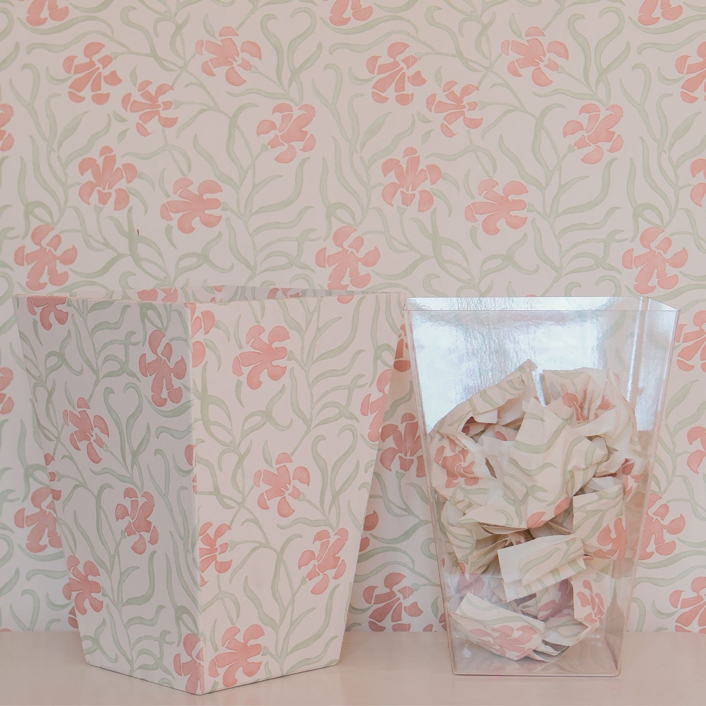 Okra Terracotta Palm Waste Paper Bin