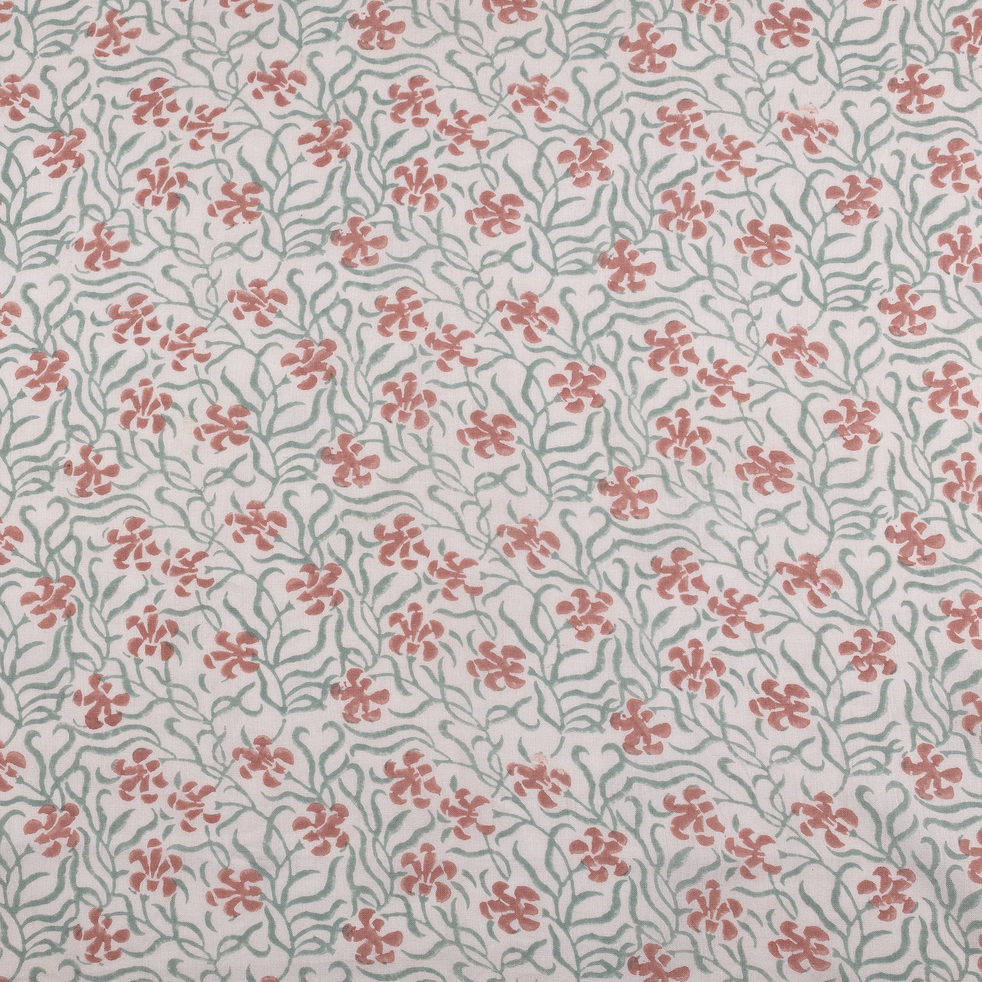 Okra Terracotta Eucalyptus Linen Fabric - Alice Palmer & Co