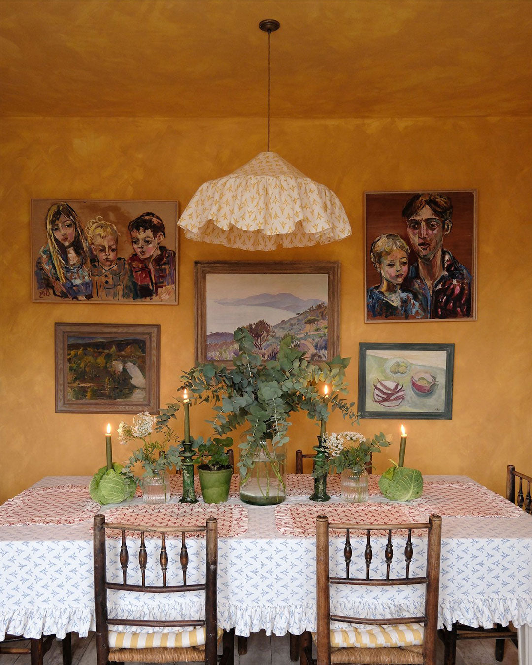 Daffodil Papaya Linen Pantry Lampshade