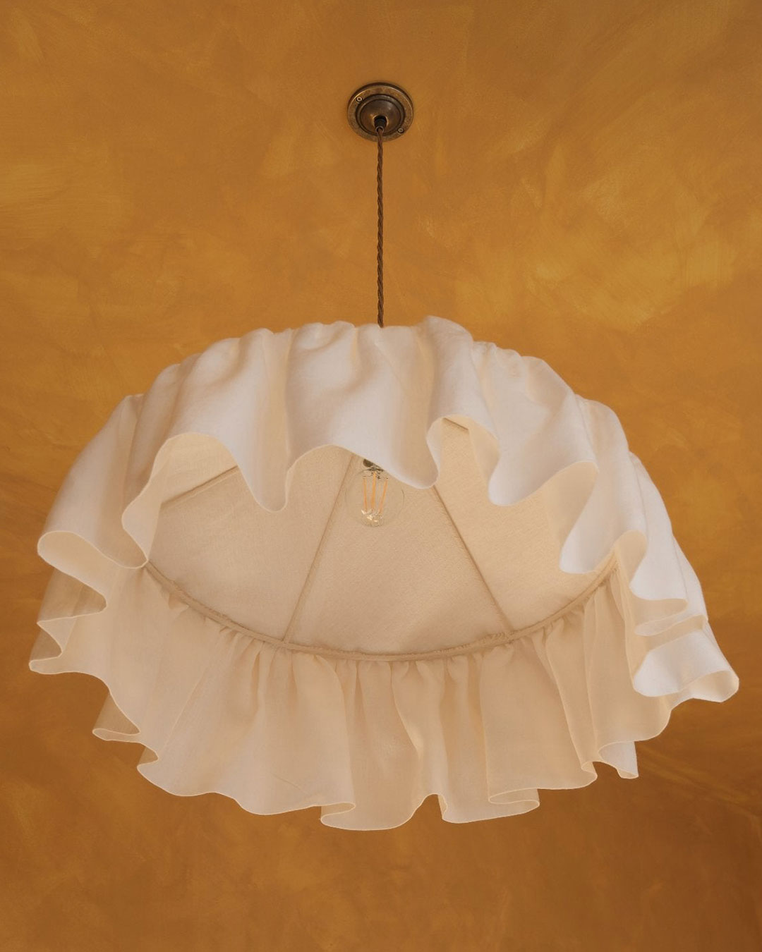 White Linen Pantry Lampshade