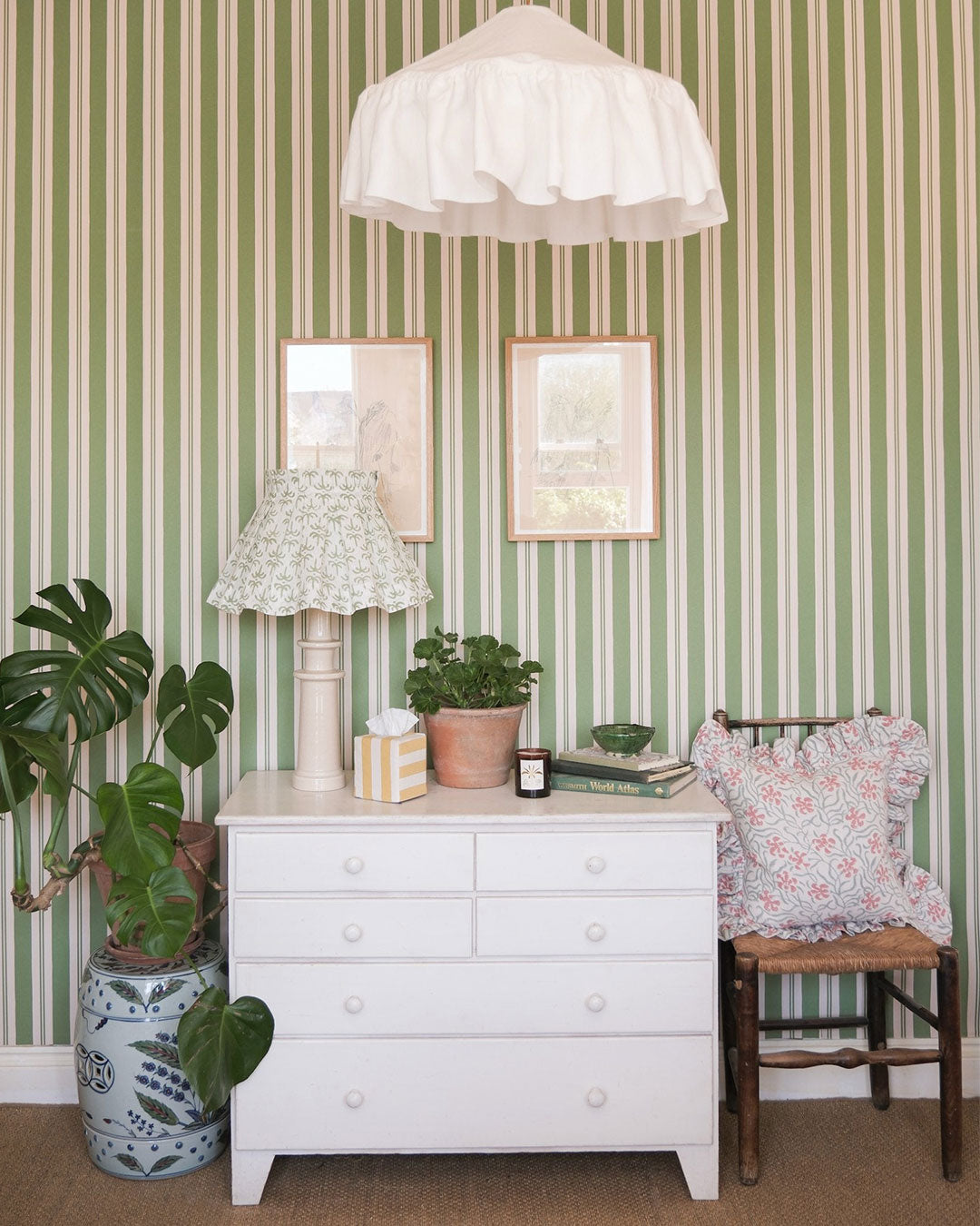 White Linen Pantry Lampshade