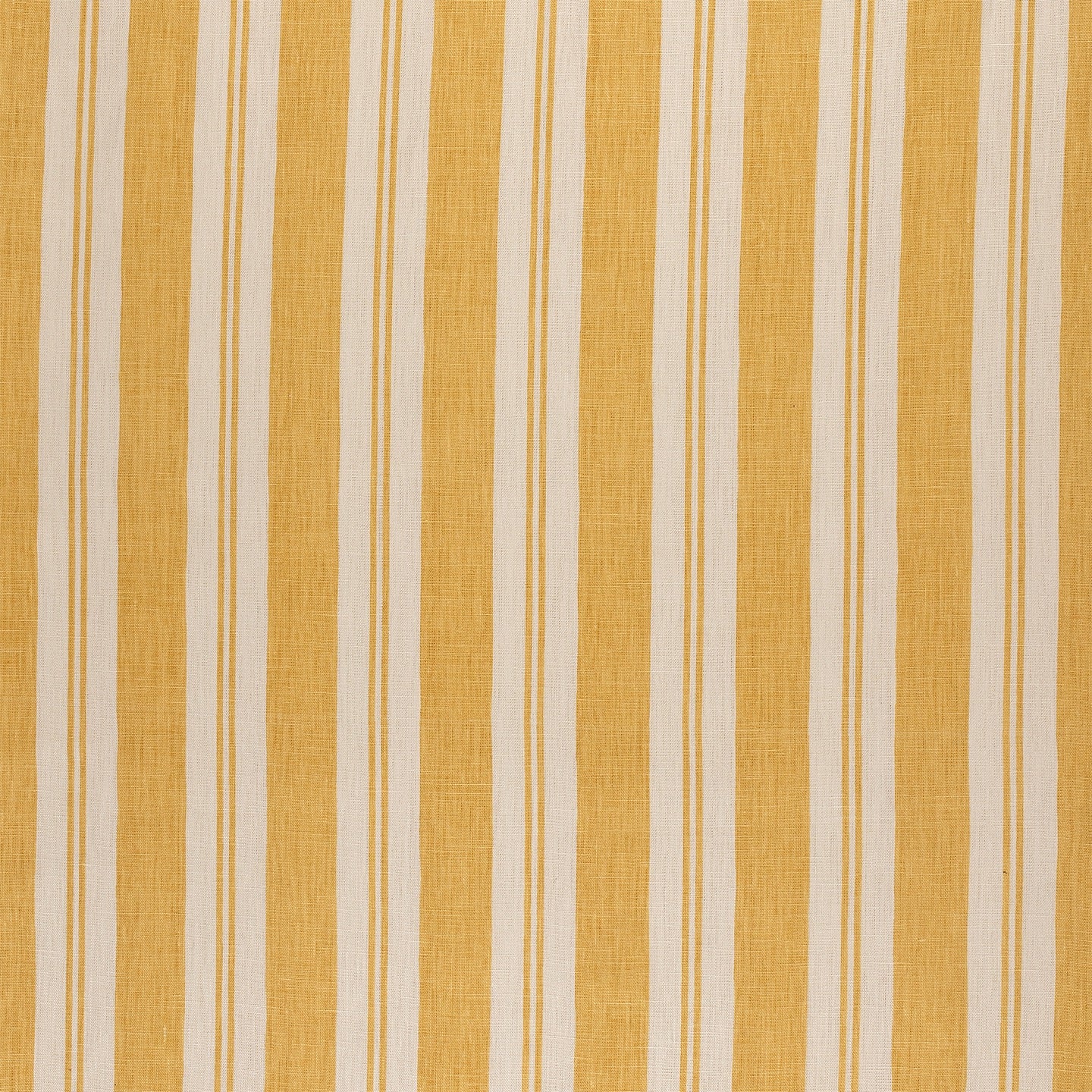 Raj Mustard Stripe Linen Fabric