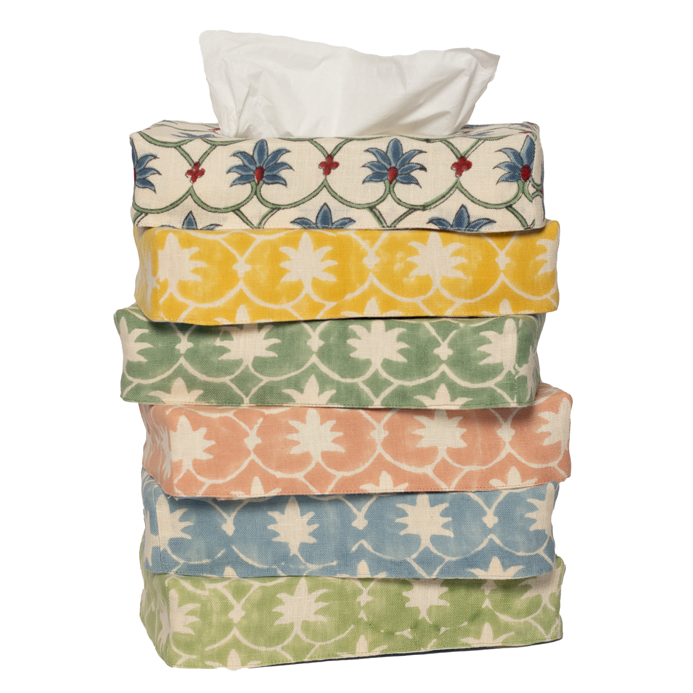 Skinny Palm Grove Linen Tissue Box Cover