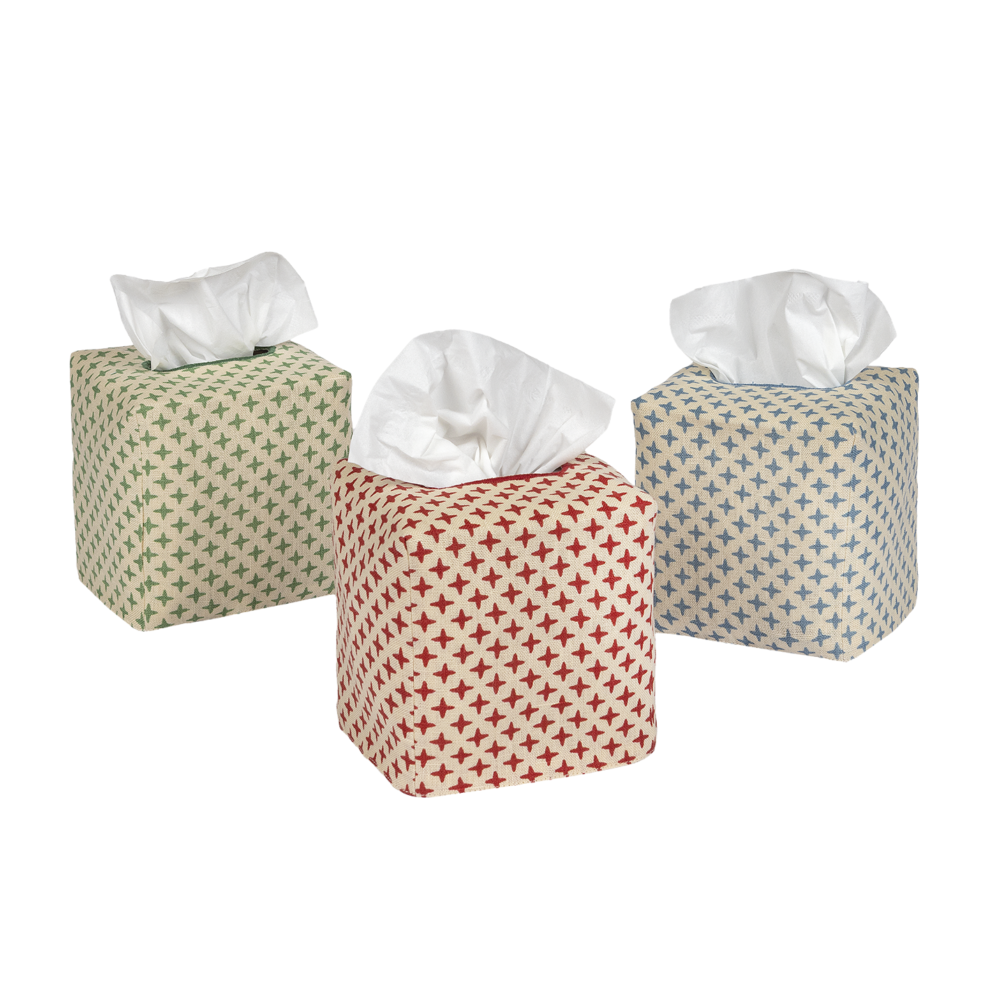 Square Fez Cross Linen Tissue Box Cover