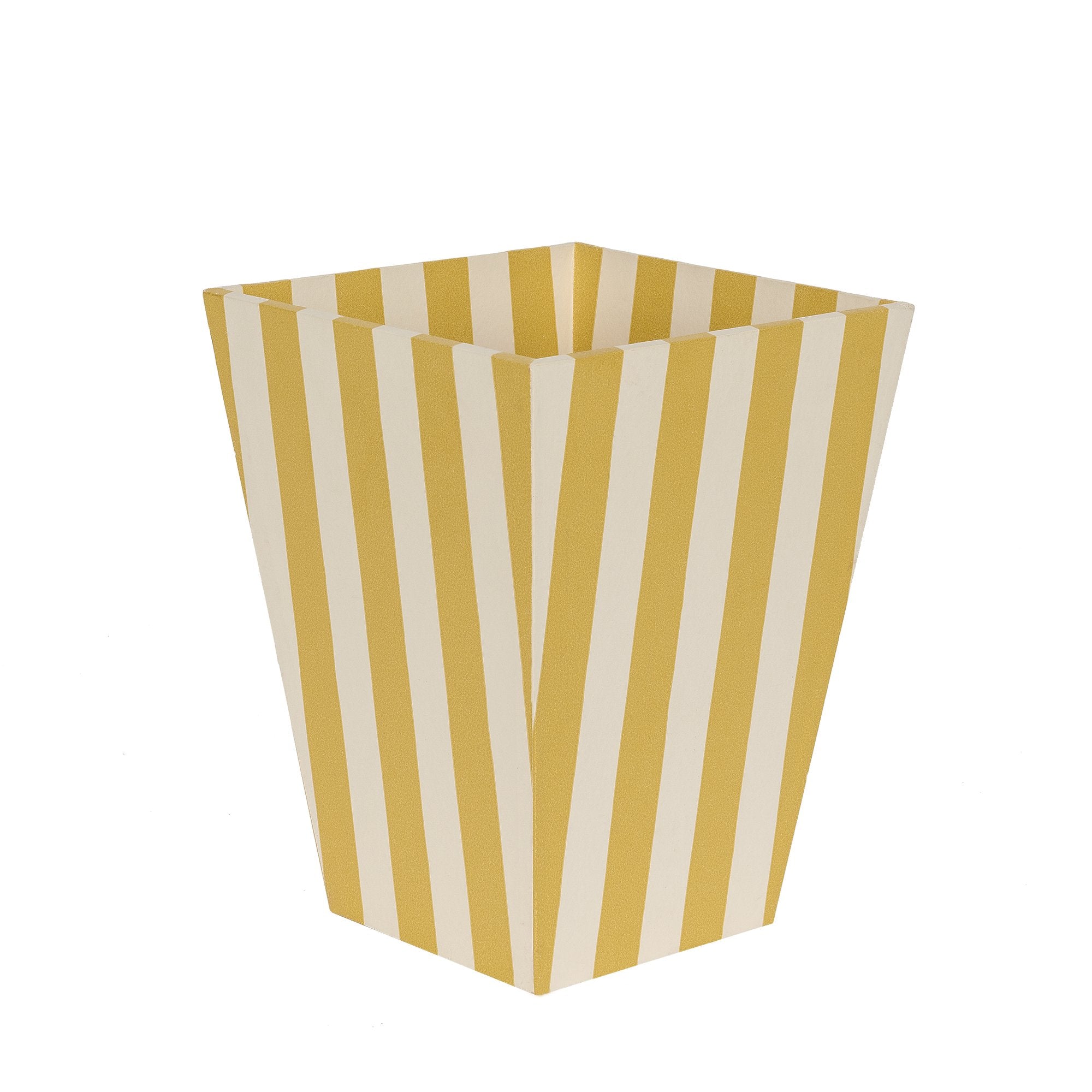 Tangier Mustard Stripe Waste Paper Bin - Alice Palmer & Co