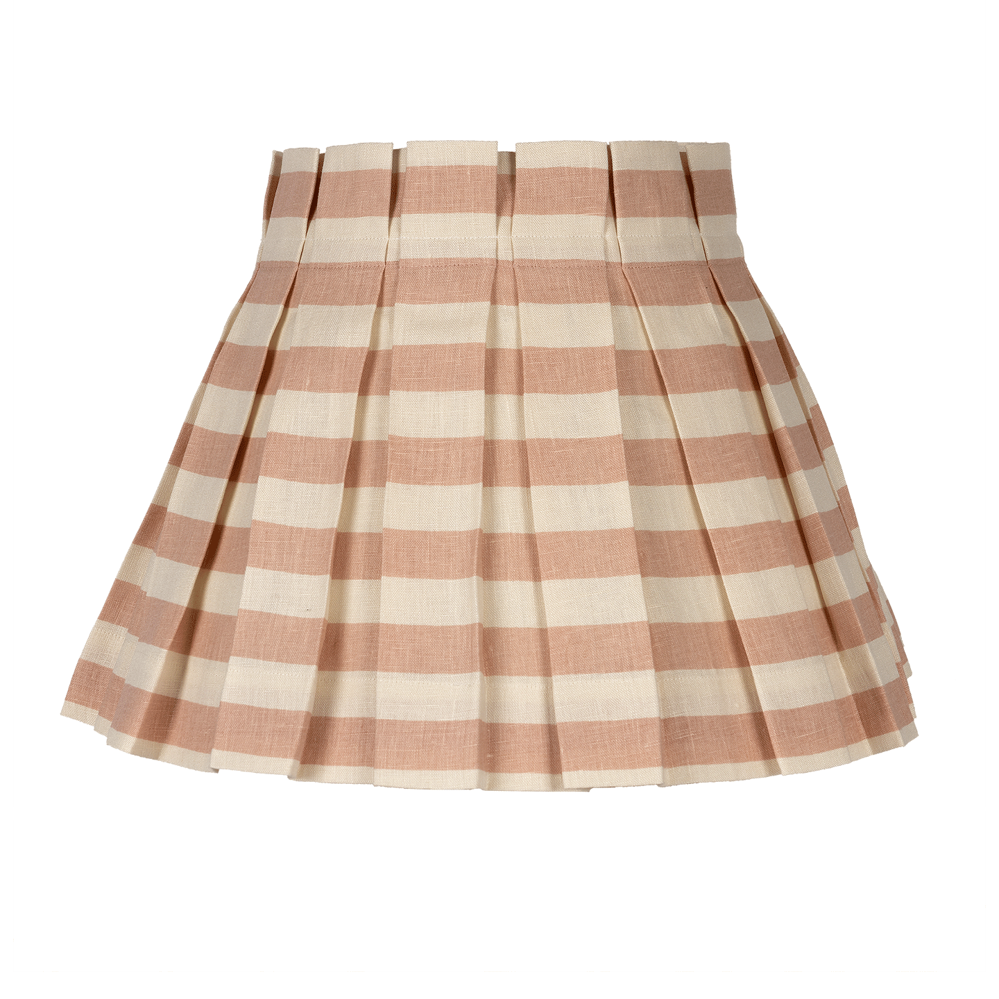 Tangier Rhubarb Stripe Linen Structured Box Pleat Lampshade