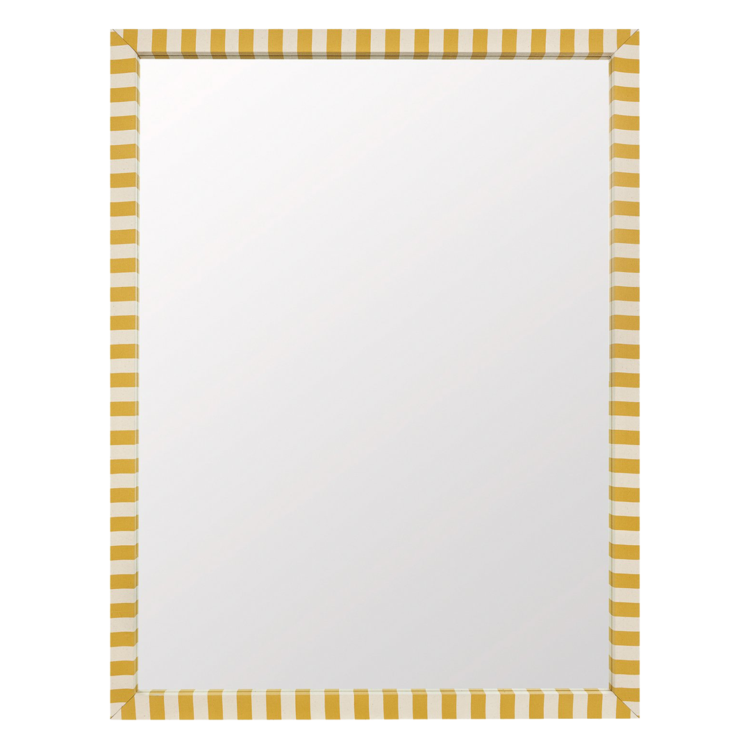 Tangier Mustard Stripe Fabric Mirror