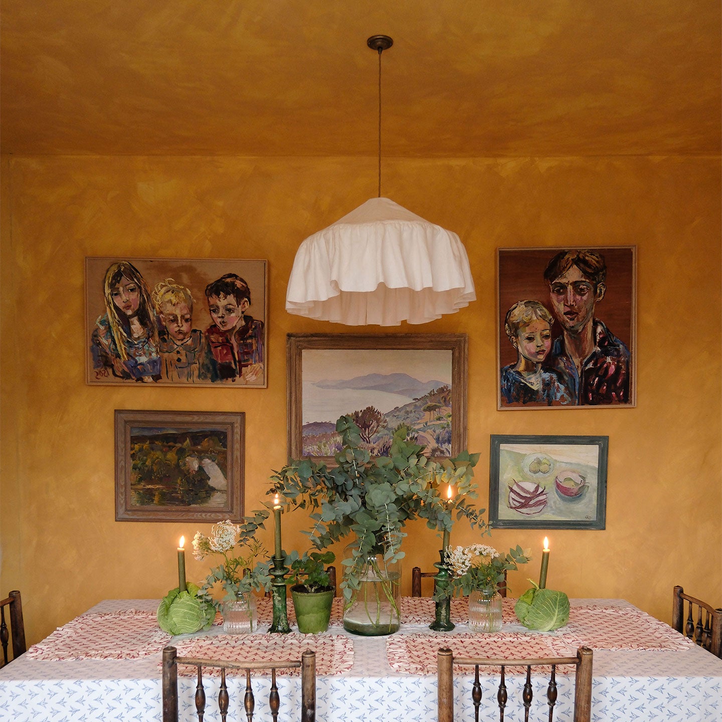 White Linen Pantry Lampshade