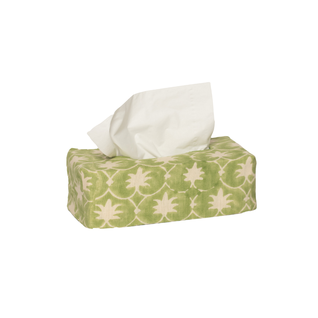 The OG Palm Grove Linen Tissue Box Cover