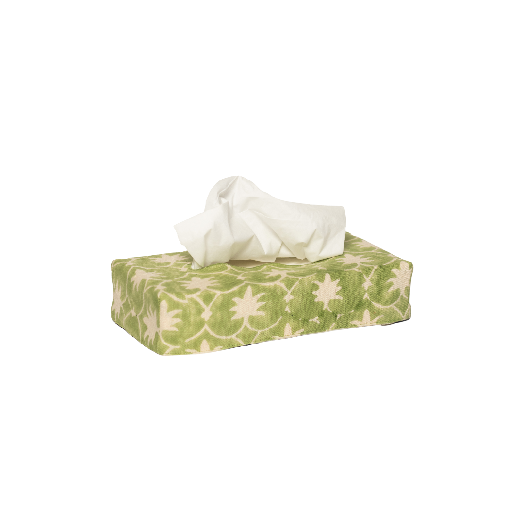 Skinny Palm Grove Linen Tissue Box Cover