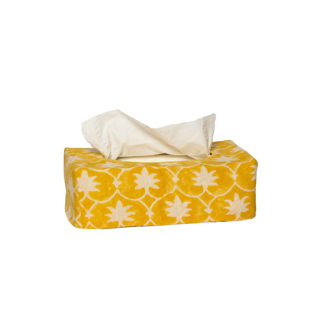 The OG Palm Grove Linen Tissue Box Cover