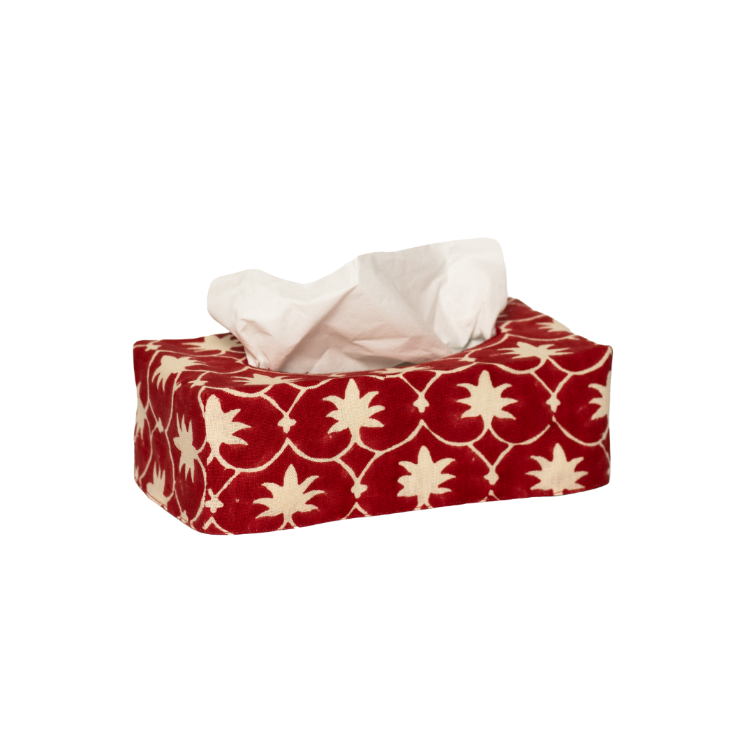 The OG Palm Grove Linen Tissue Box Cover