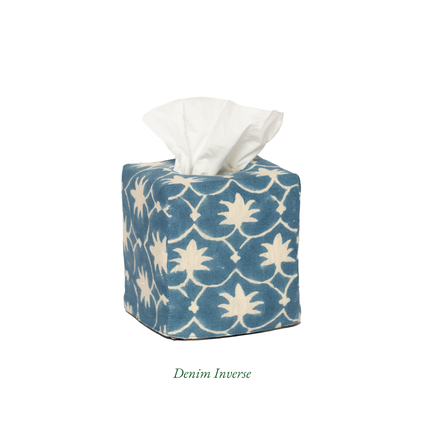 Square Palm Grove Linen Tissue Box Cover