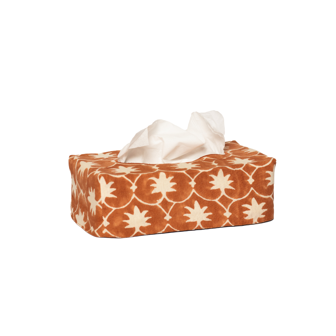 The OG Palm Grove Linen Tissue Box Cover