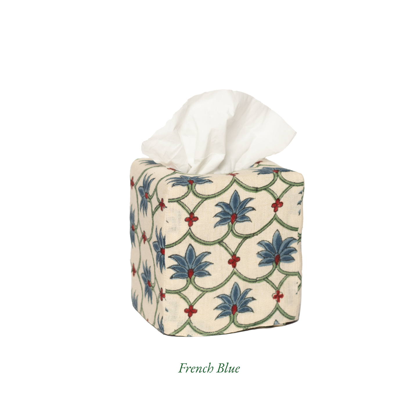 Square Palm Grove Linen Tissue Box Cover