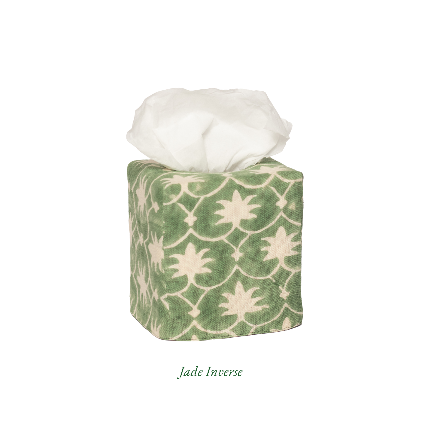 Square Palm Grove Linen Tissue Box Cover