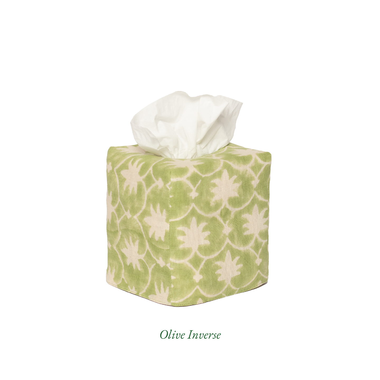 Square Palm Grove Linen Tissue Box Cover