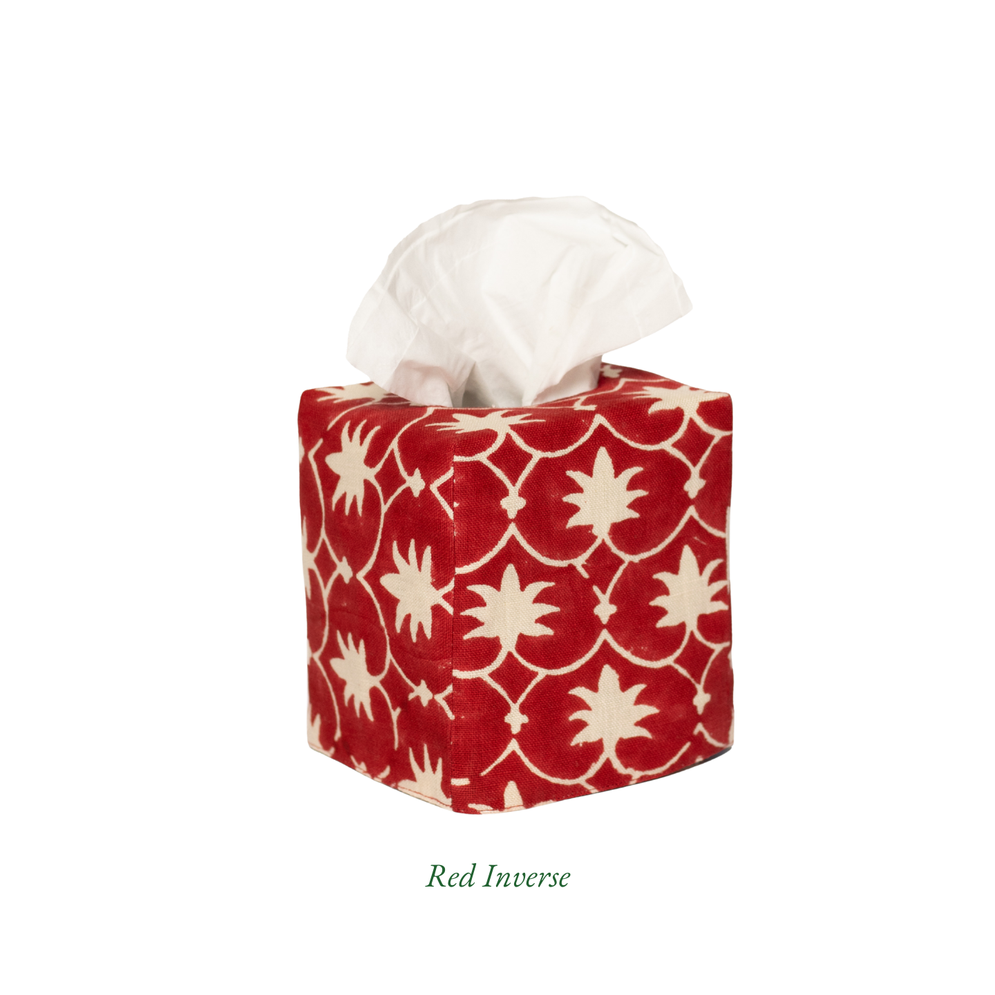 Square Palm Grove Linen Tissue Box Cover