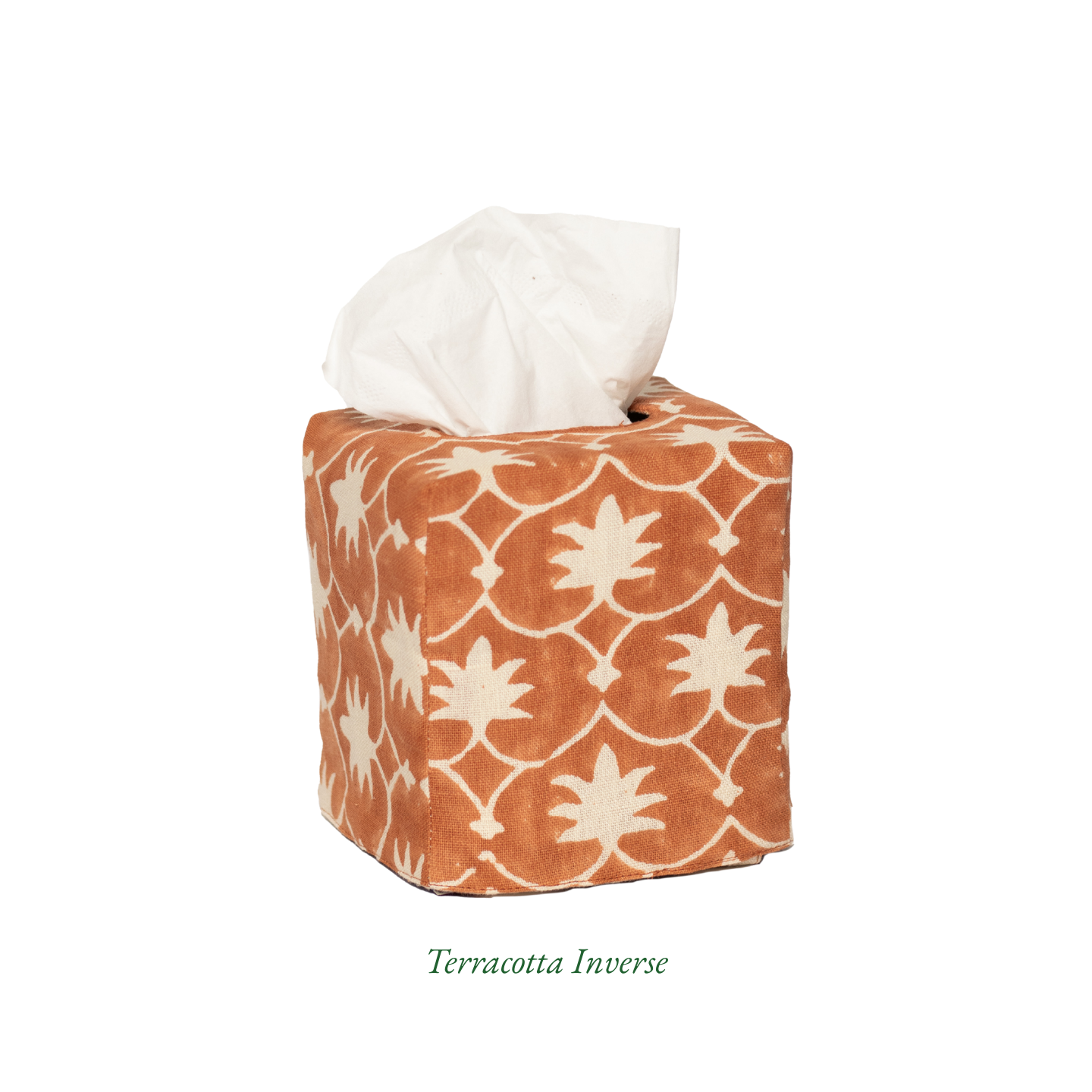Square Palm Grove Linen Tissue Box Cover
