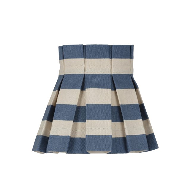6" Tangier Denim Stripe Candle Clip Lampshade - Alice Palmer & Co