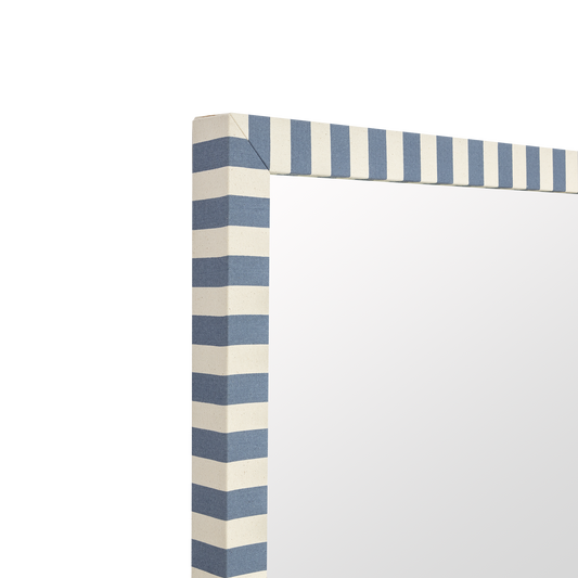 Denim Striped Fabric Mirror