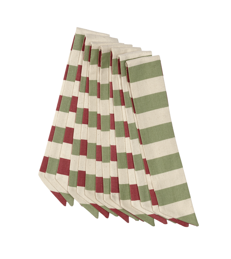 Candy Cane Ties - Set of 8