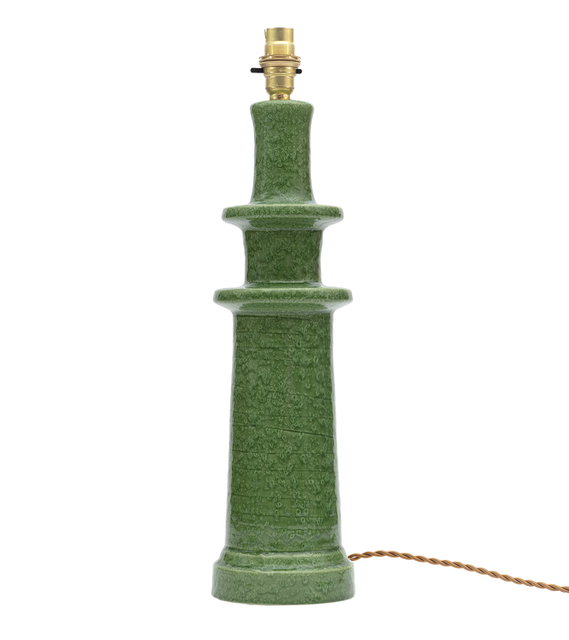 Bottle Green Candlestick Lamp Base