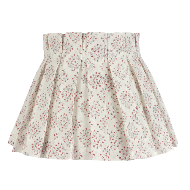 SAMPLE SALE - 12" Floral Posy Linen Box Pleat Lampshade