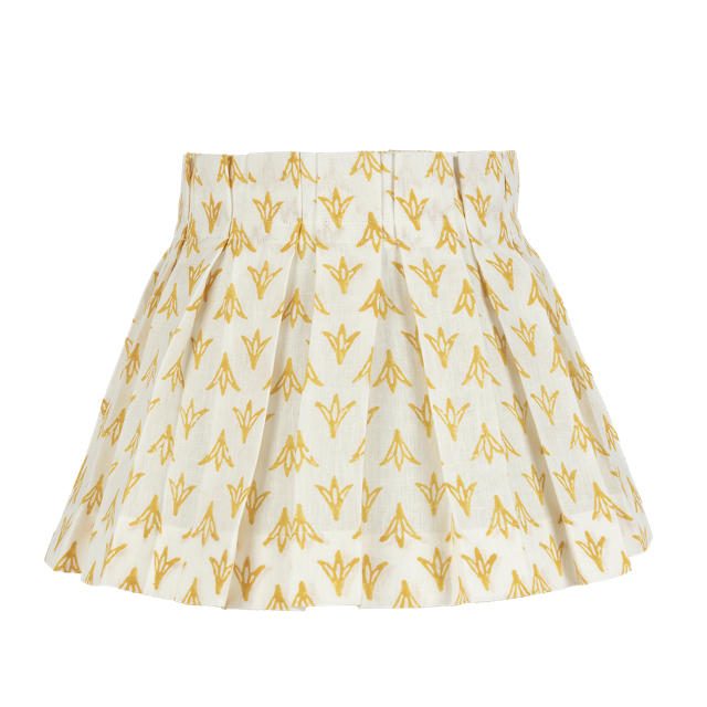 SAMPLE SALE - 12" Daffodil Papaya Linen Box Pleat Lampshade
