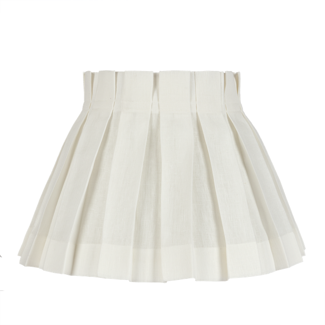 SAMPLE SALE - 14" White Linen Box Pleat Lampshade