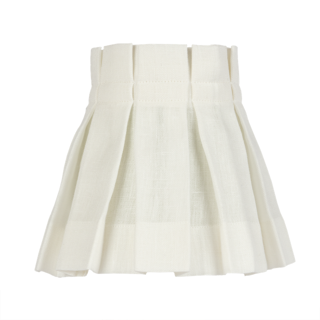 SAMPLE SALE - 6" White Linen Box Pleat Lampshade