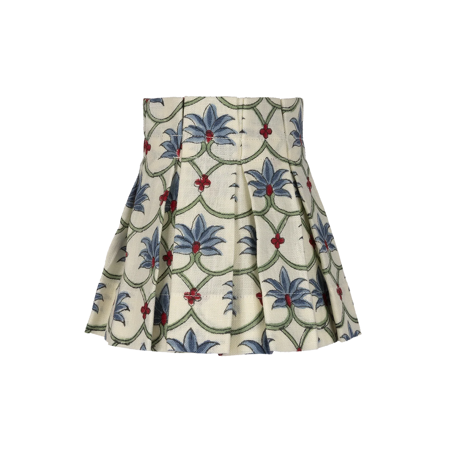 6 inch Peacock Palm Grove Linen Structured Box Pleat Lampshade