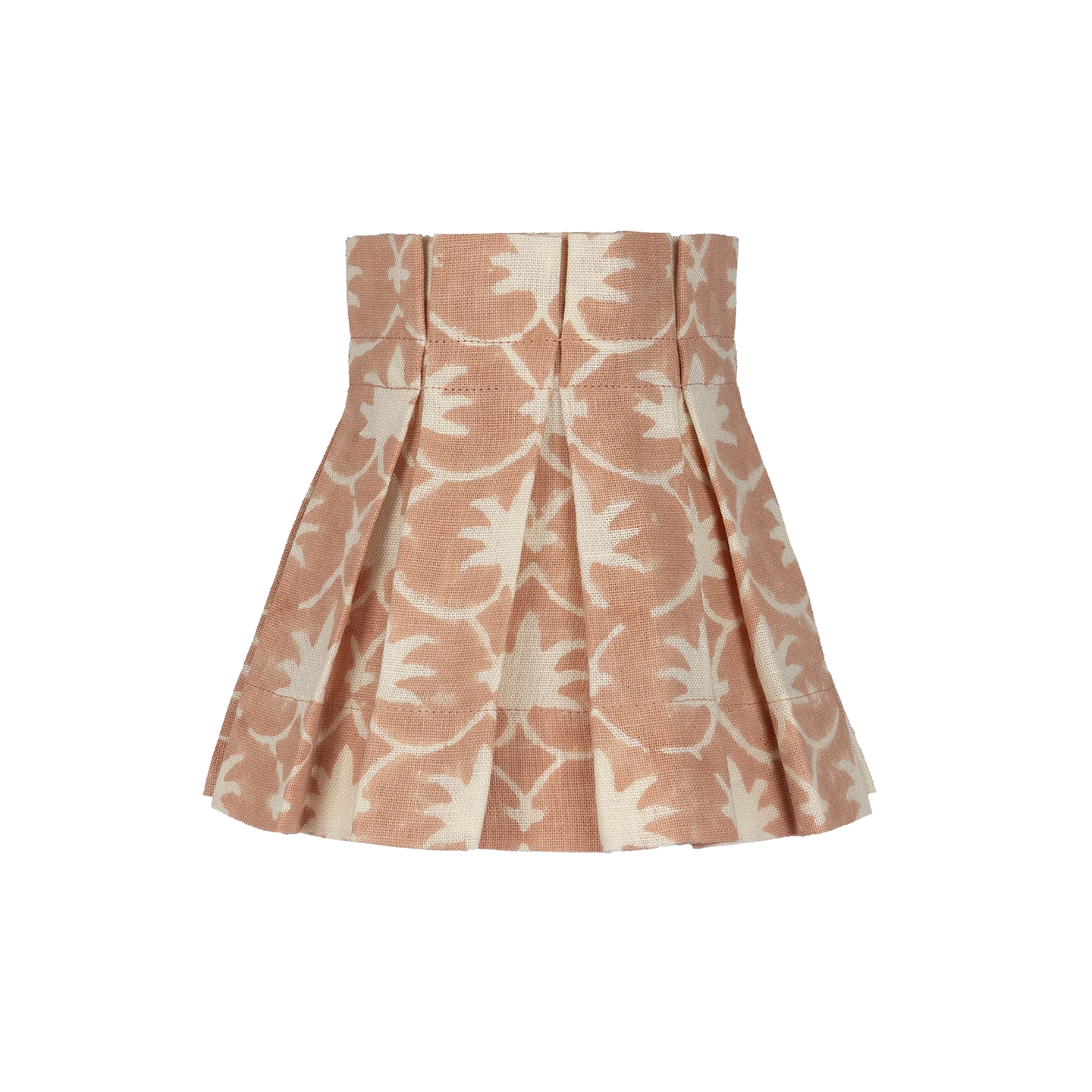 6 inch Rhubarb Inverse Palm Grove Linen Structured Box Pleat Lampshade