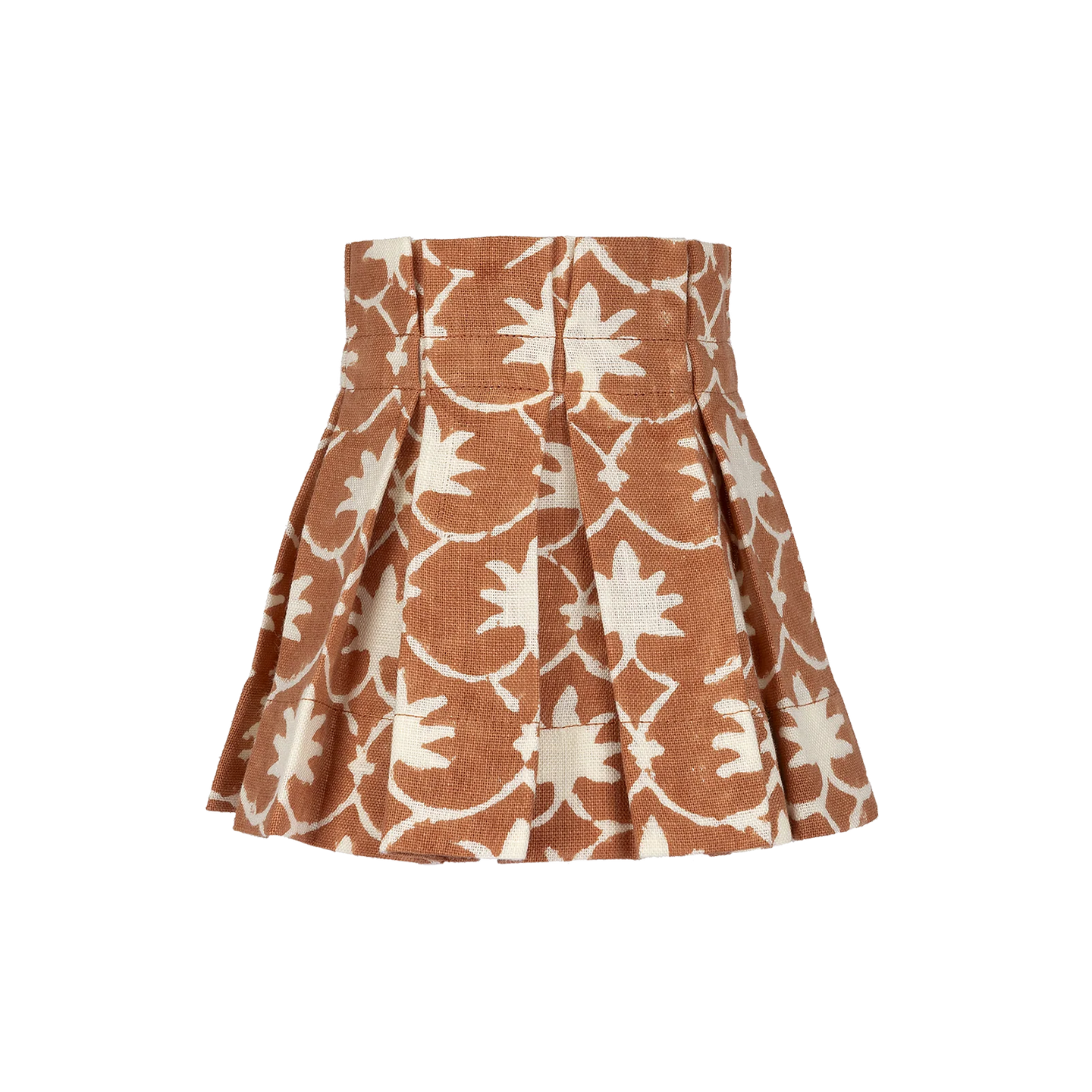 6 inch Terracotta Inverse Palm Grove Linen Structured Box Pleat Lampshade