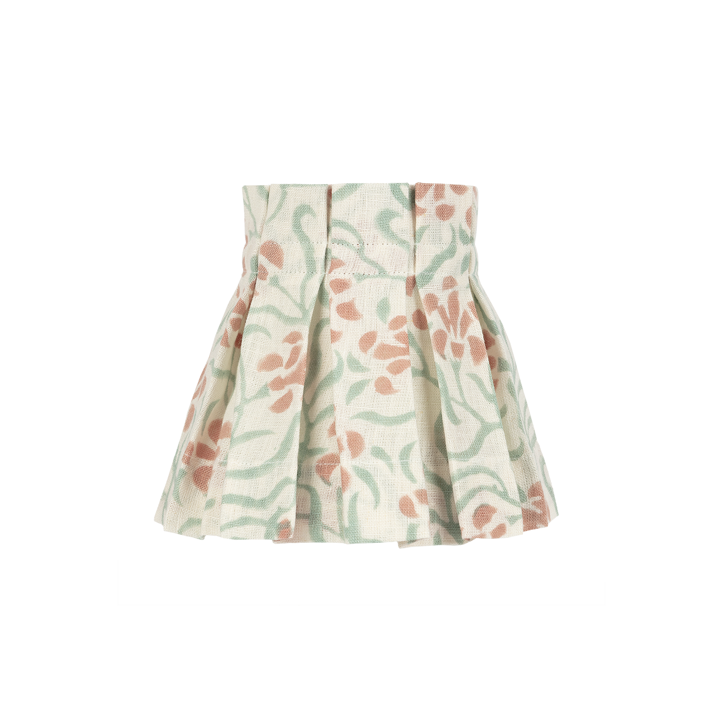 6 inch Terracotta and Eucalyptus Okra Linen Structured Box Pleat Lampshade