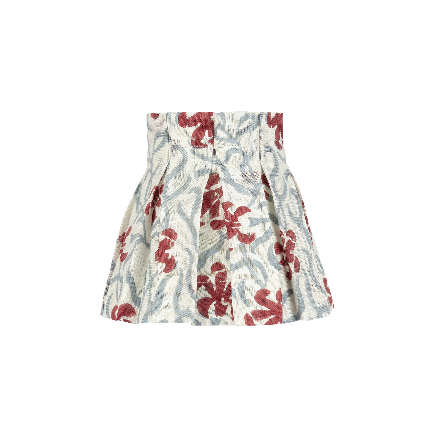 6 inch Poppy and Petrol Okra Linen Structured Box Pleat Lampshade