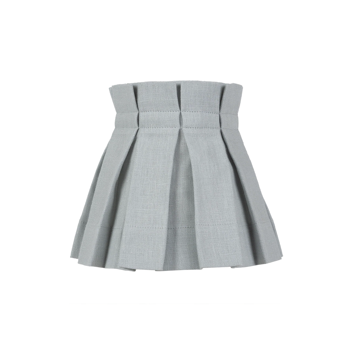 6 inch Pale Blue Linen Structured Box Pleat Lampshade