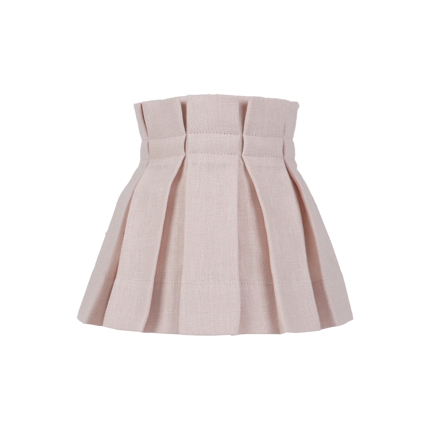 6 inch Pale Pink Linen Structured Box Pleat Lampshade
