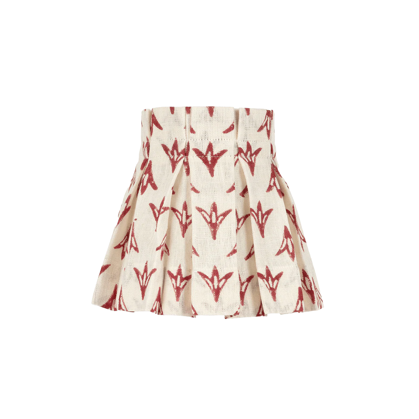 6 inch Poppy Papaya Linen Structured Box Pleat Lampshade