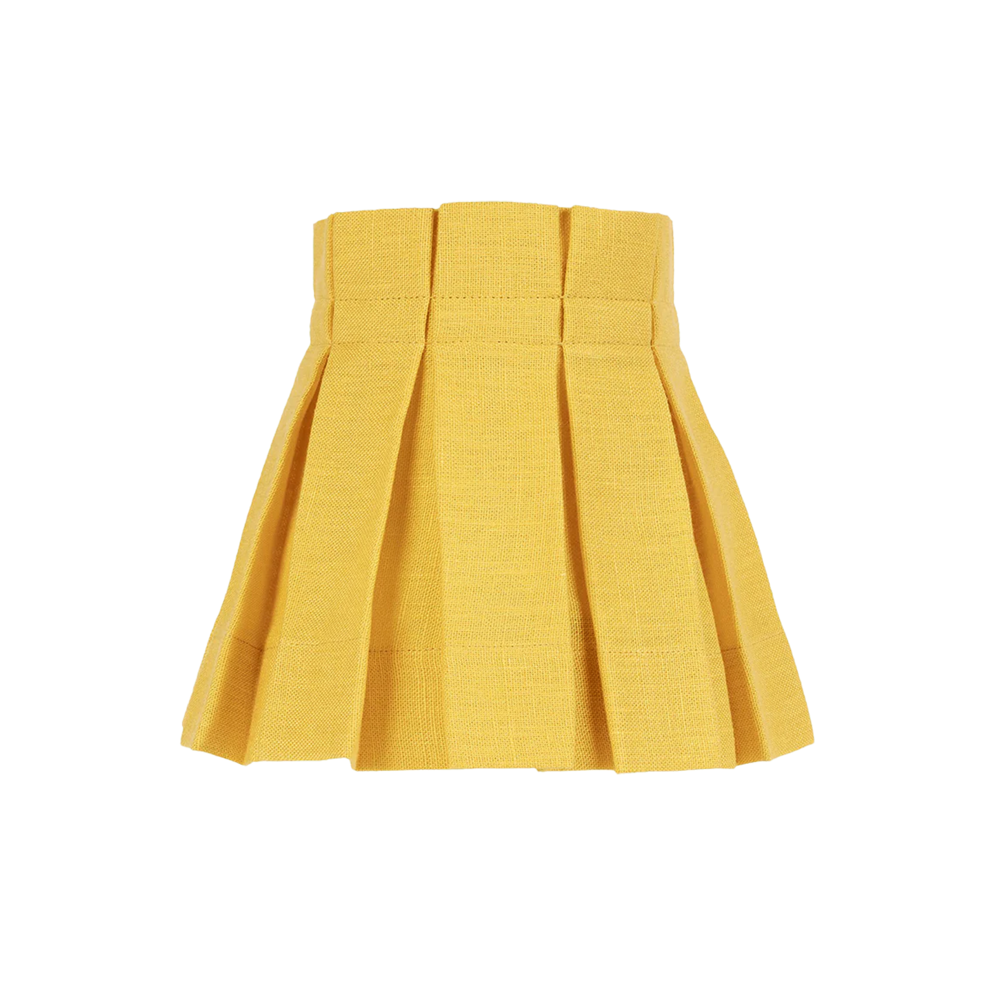 6 inch Turmeric Linen Structured Box Pleat Lampshade