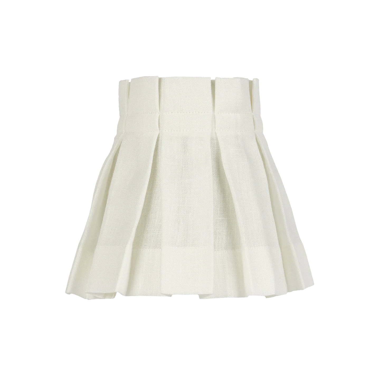 6 inch White Linen Structured Box Pleat Lampshade