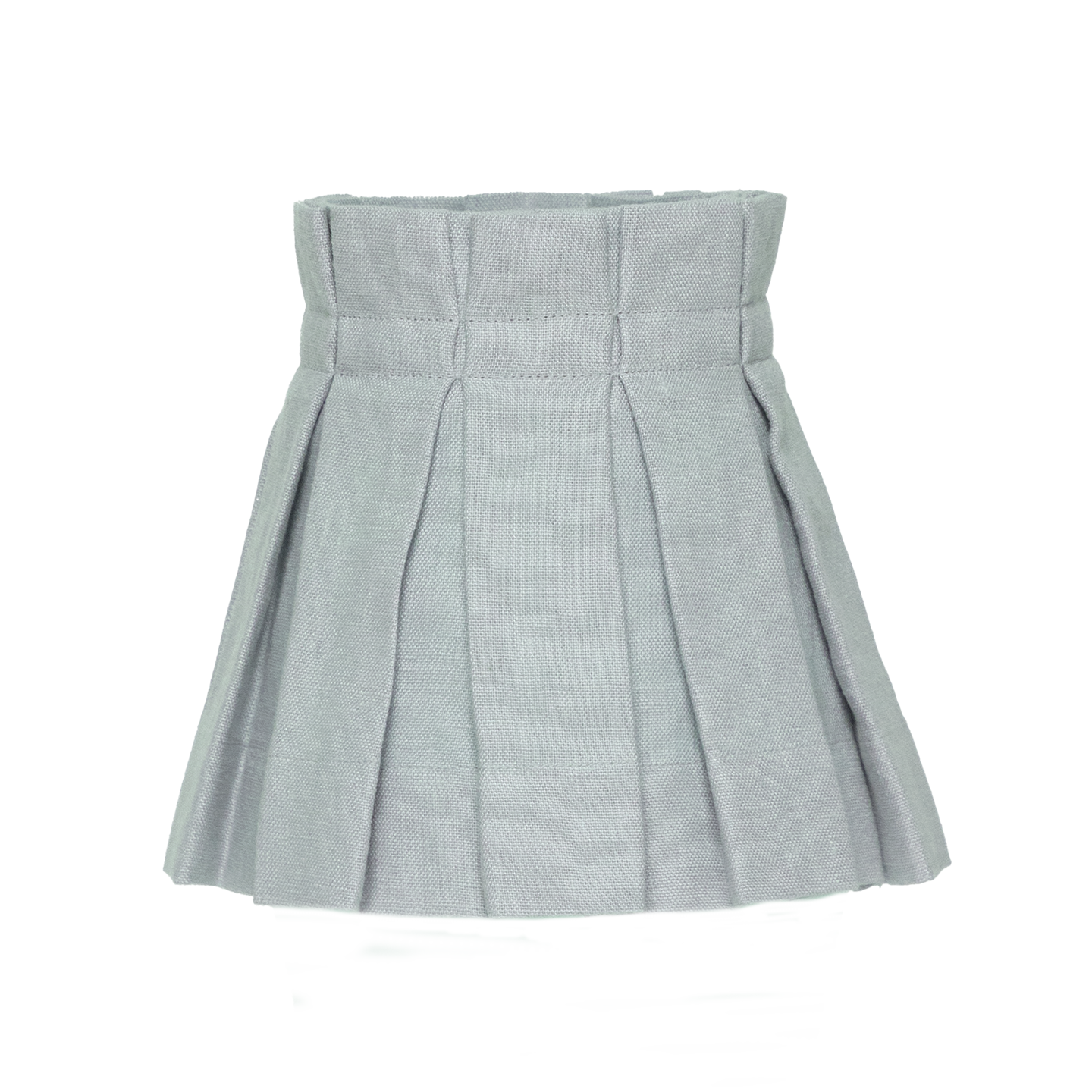 6 inch Pale Blue Linen Structured Box Pleat Lampshade
