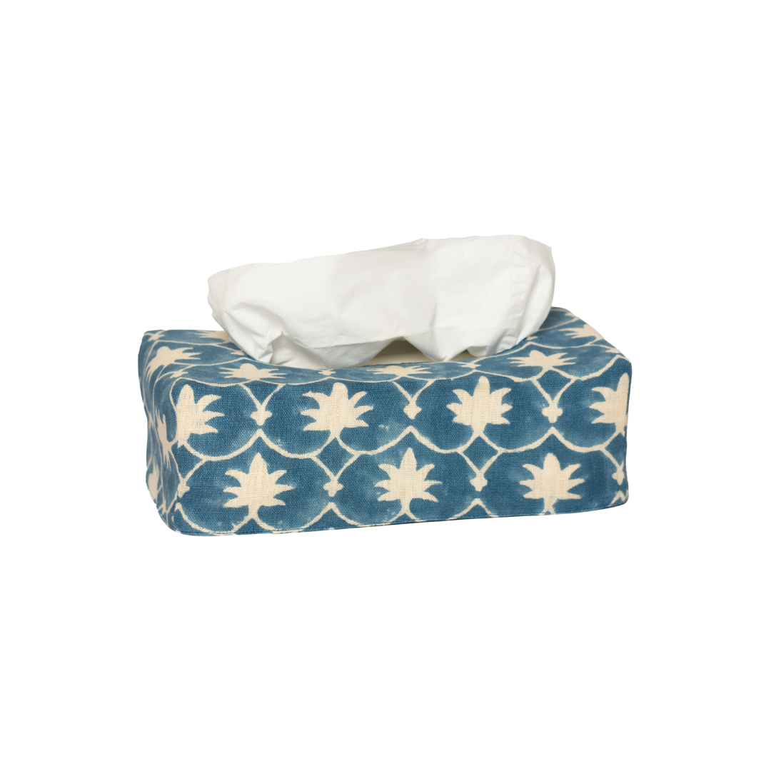 The OG Palm Grove Linen Tissue Box Cover