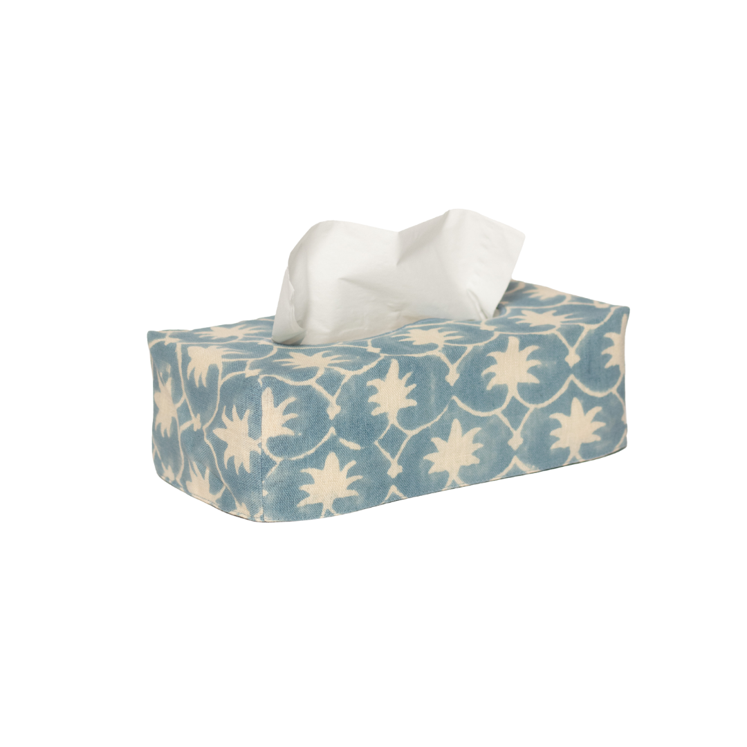 The OG Palm Grove Linen Tissue Box Cover